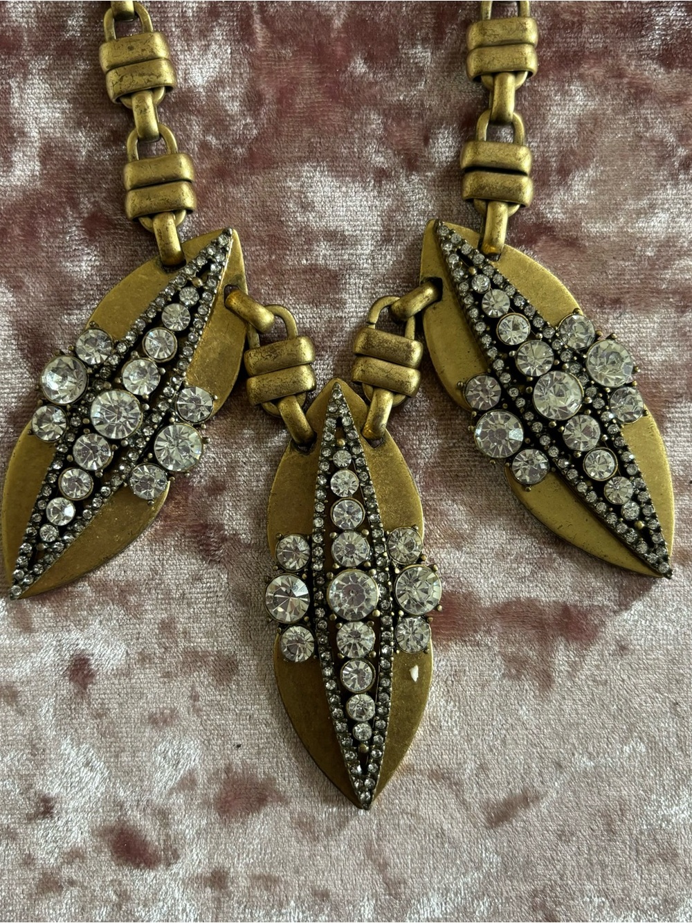 J. Crew Crystal Pendant Statement Necklace